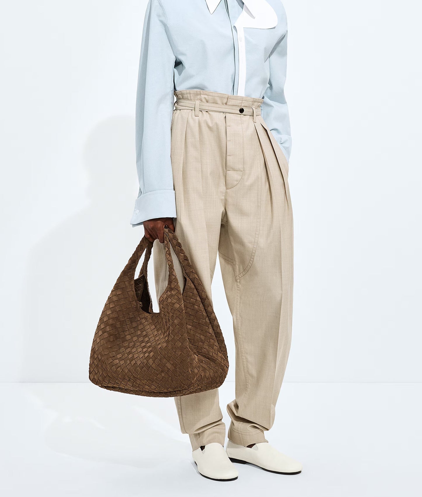 Large Campana Bag #2286-1 Suede Nocciola