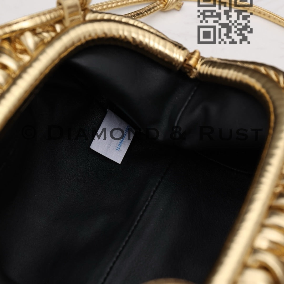 Mini Pouch Bag in Metallica #9032 Gold Line