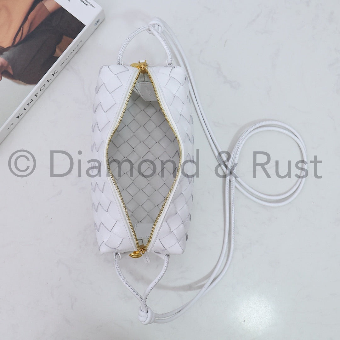 High Shine Small Loop Camera Bag #2278-1 White