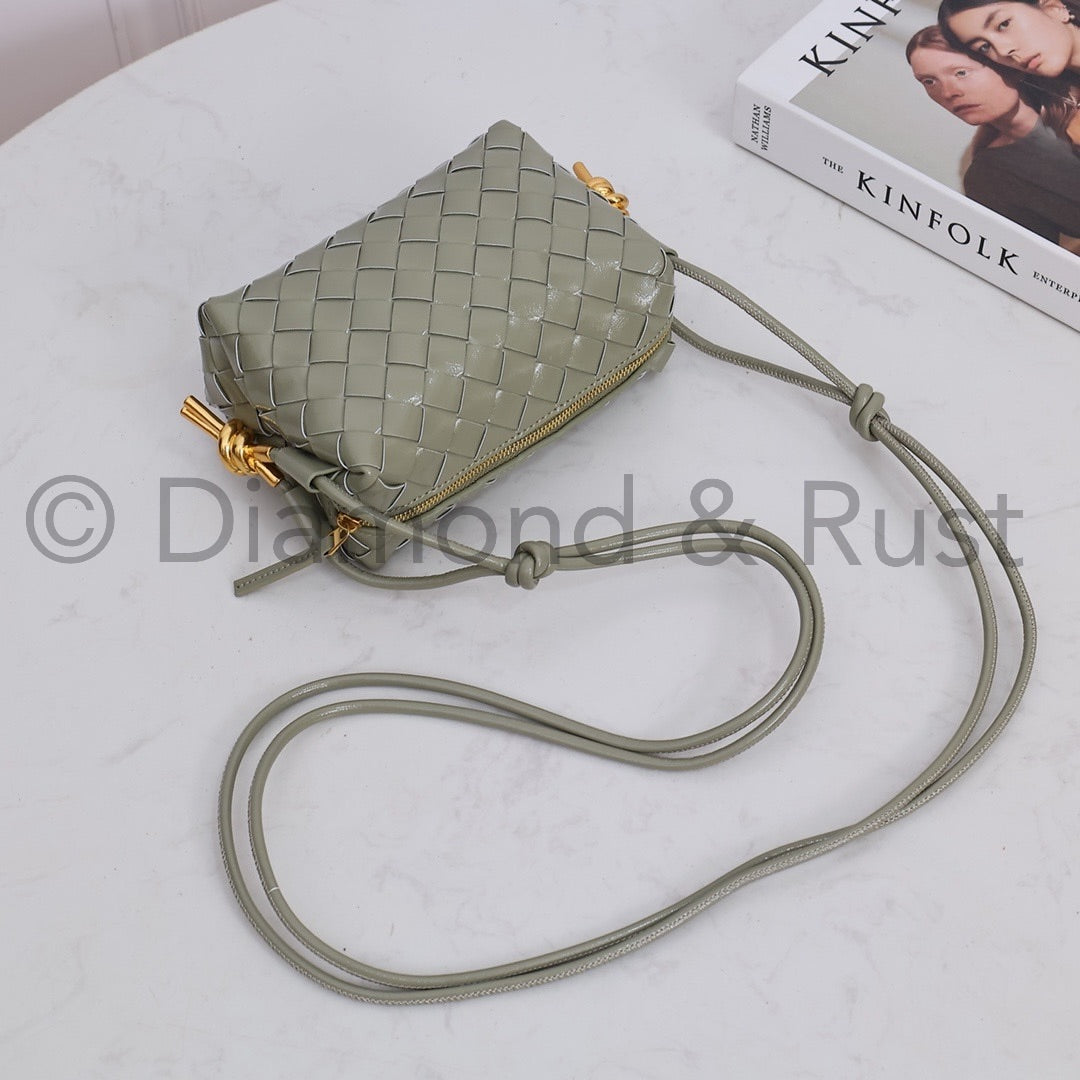 High Shine Mini Loop Camera Bag #2278 Travertine