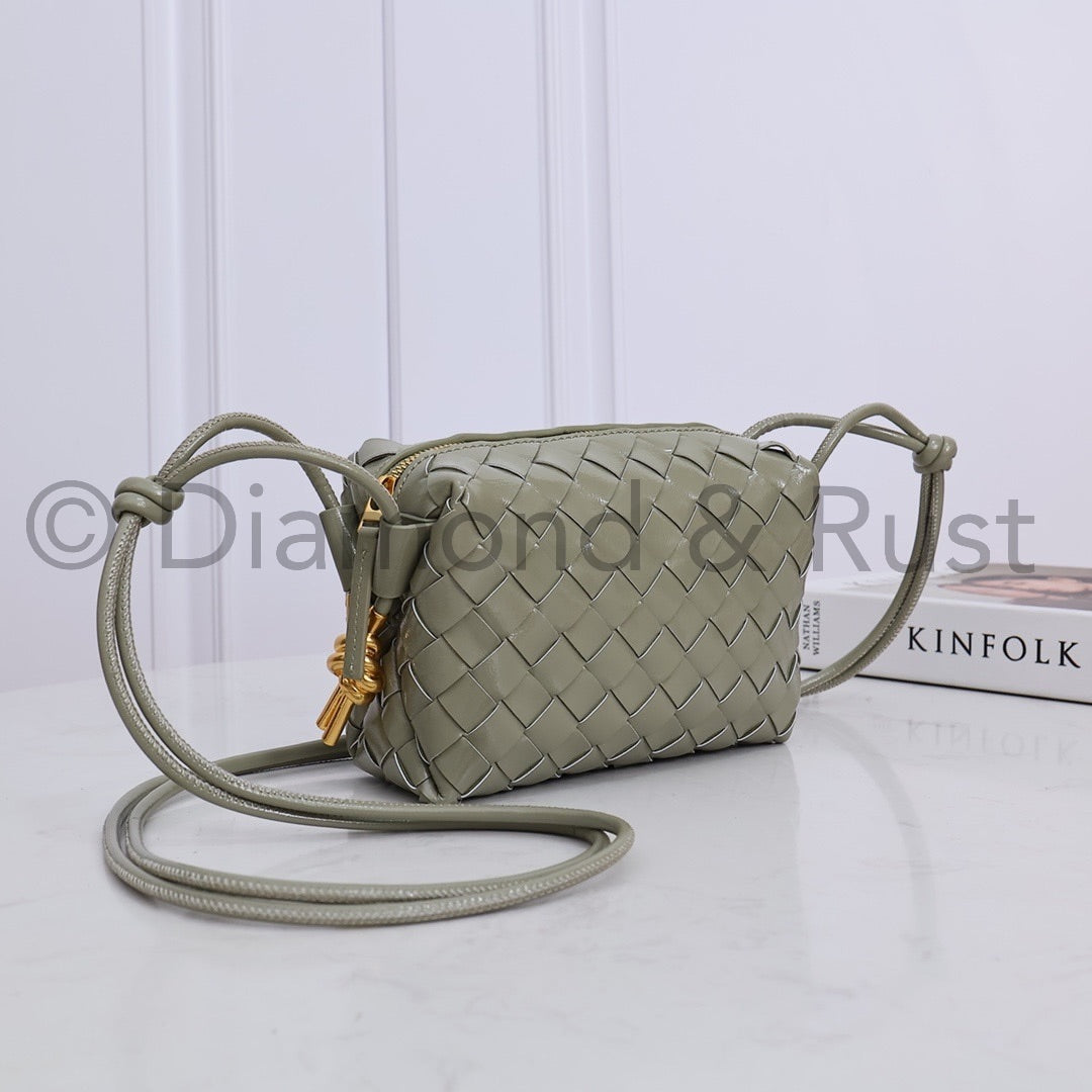 High Shine Mini Loop Camera Bag #2278 Travertine