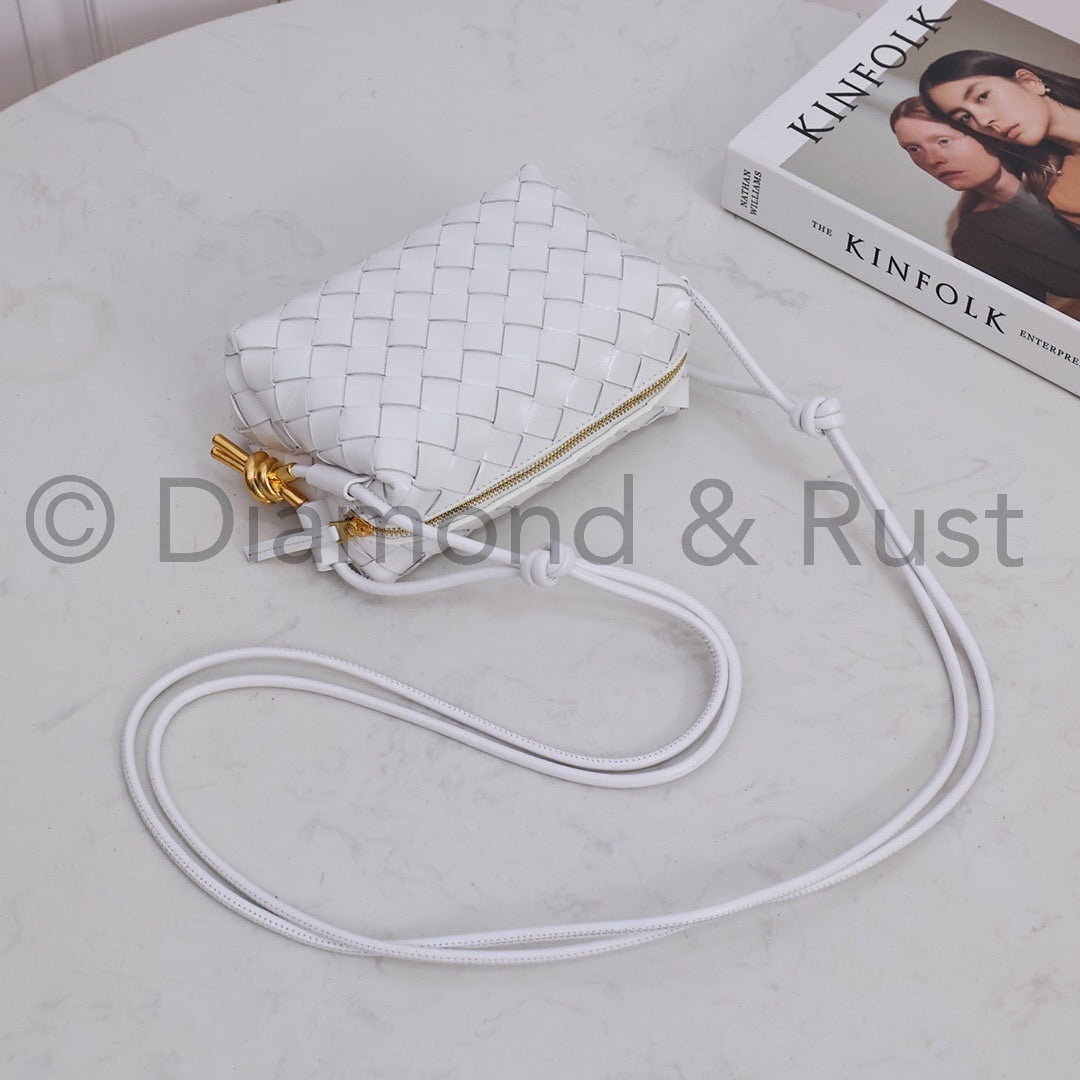 High Shine Mini Loop Camera Bag #2278 White