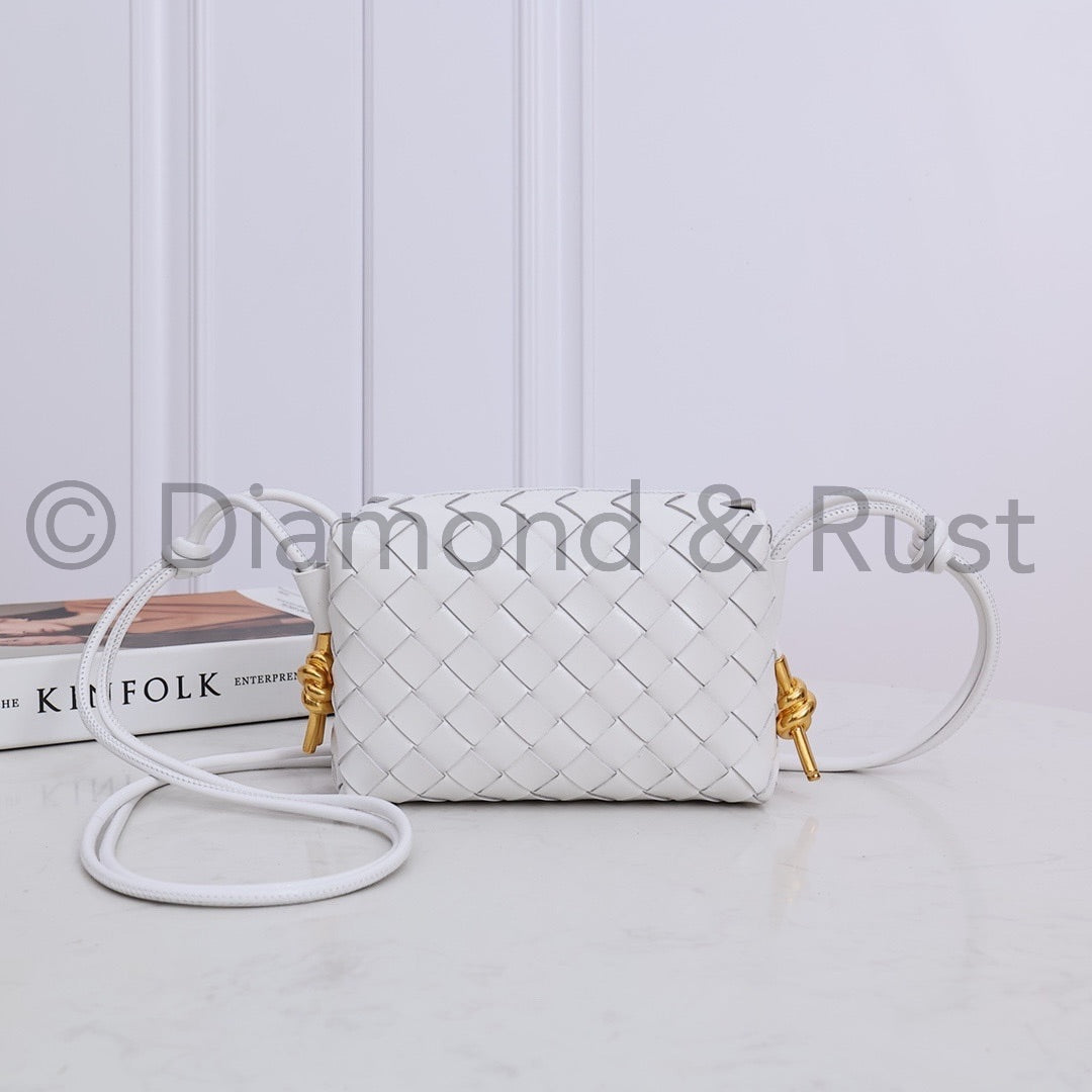 High Shine Mini Loop Camera Bag #2278 White