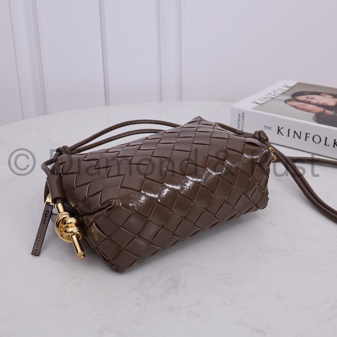 High Shine Mini Loop Camera Bag #2278 Light Brown