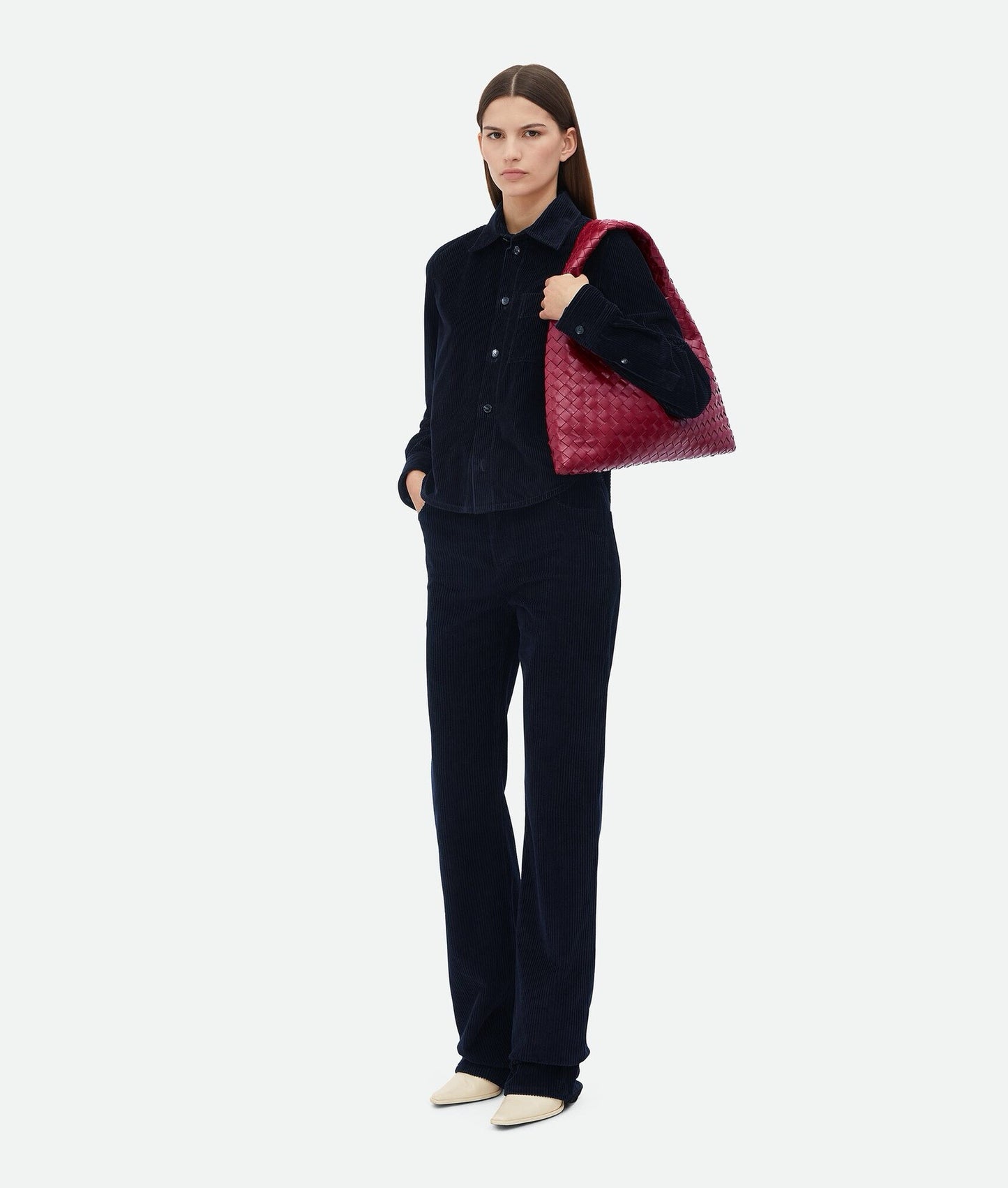 Small Hop Shoulder Bag #2269 Deep Red