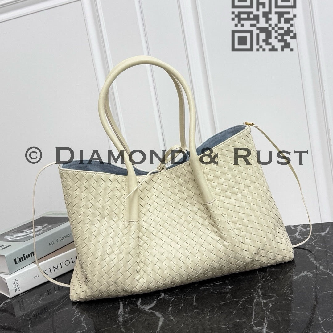 Large Pinacoteca Tote Bag #2281-1 Sea Salt/ Blue