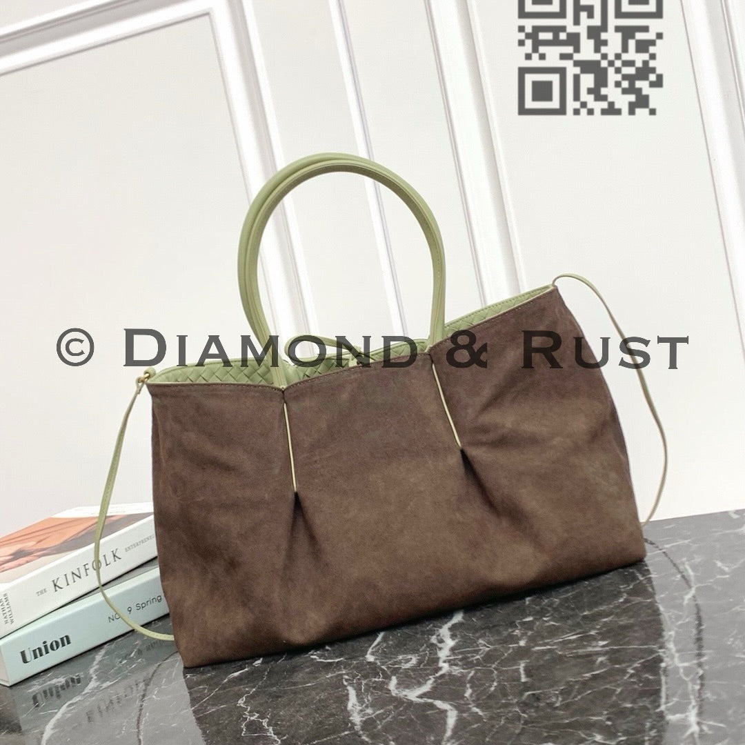 Large Pinacoteca Tote Bag #2281-1 Travertine/ Brown
