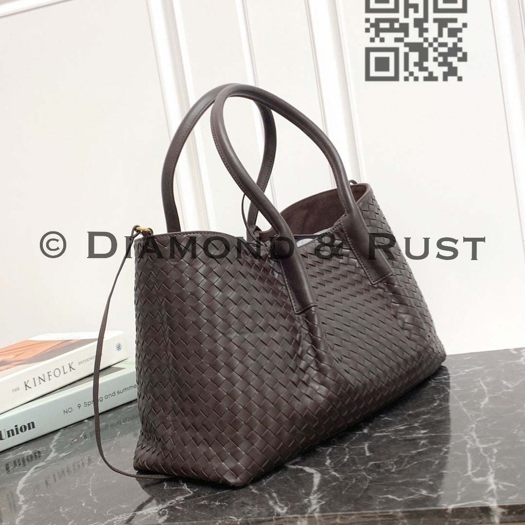 Large Pinacoteca Tote Bag #2281-1 Chocolate/ Fondant