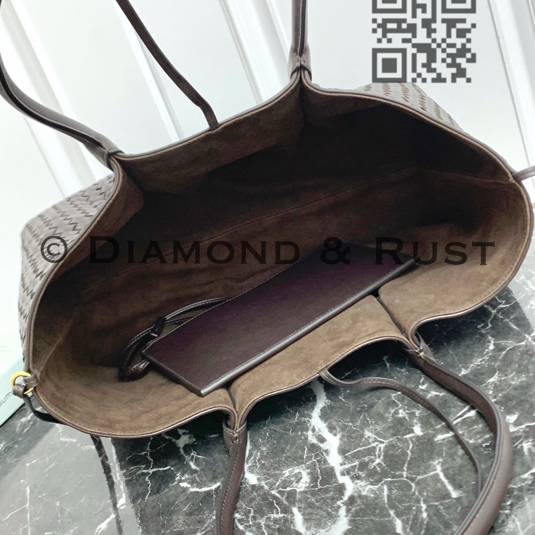 Large Pinacoteca Tote Bag #2281-1 Chocolate/ Fondant