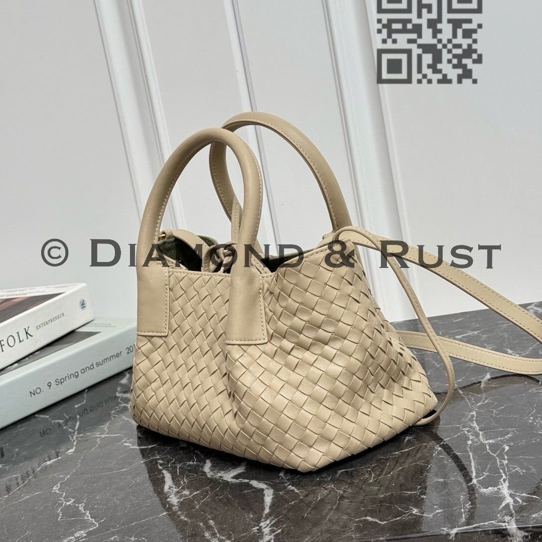 Small Pinacoteca Tote Bag #2281 Oatmeal/ Green