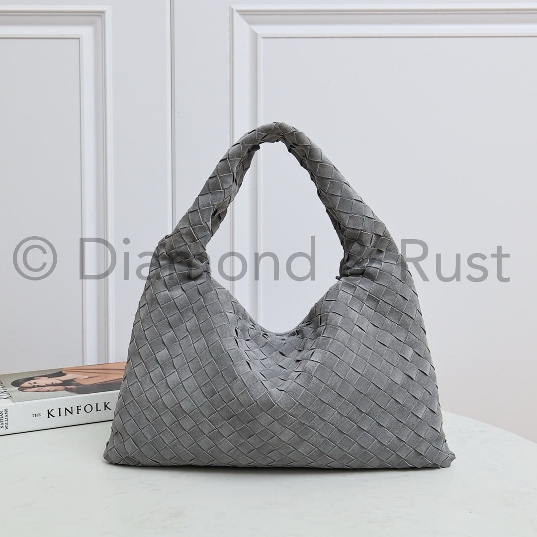 Small Hop Shoulder Bag #2269 Gray Suede