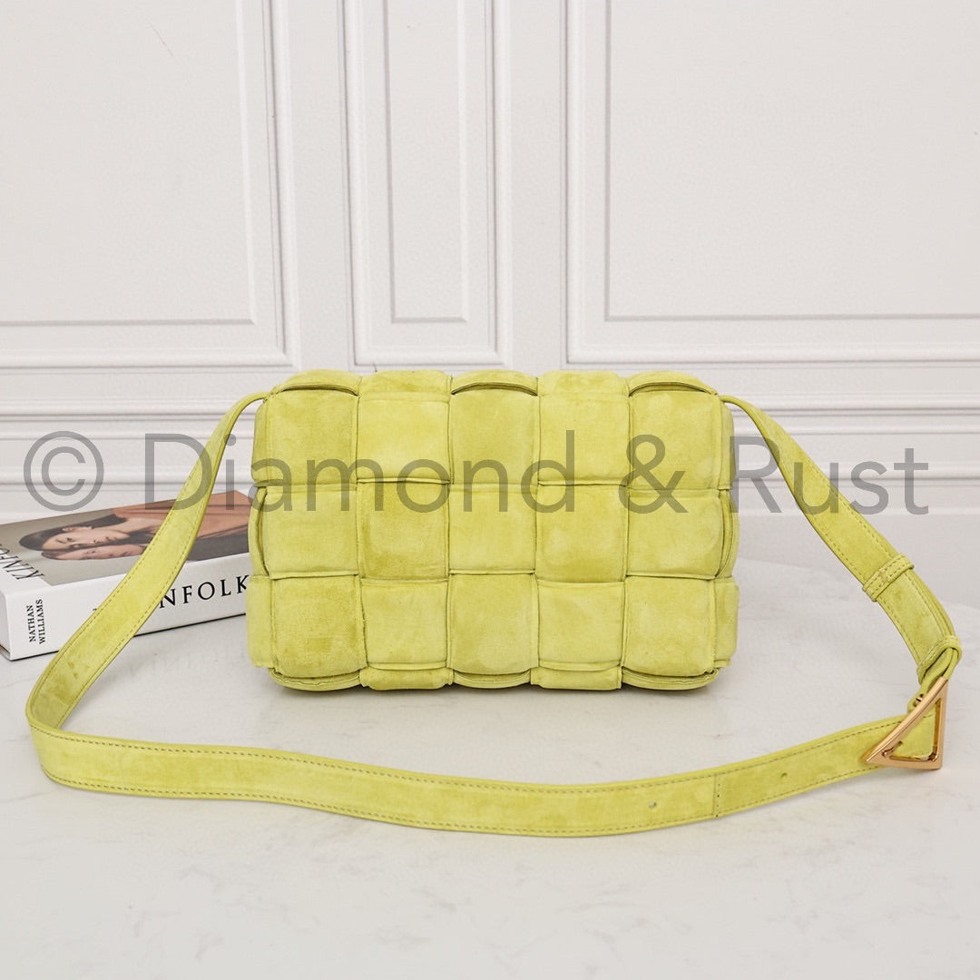Padded Cassette Bag in Suede #6632A Kiwi