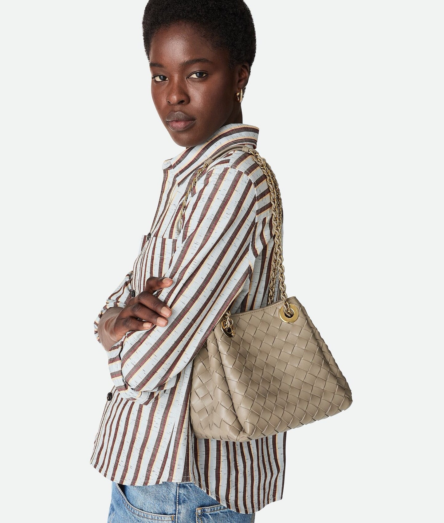 Small Parachute Chain Bag #2279 Limestone