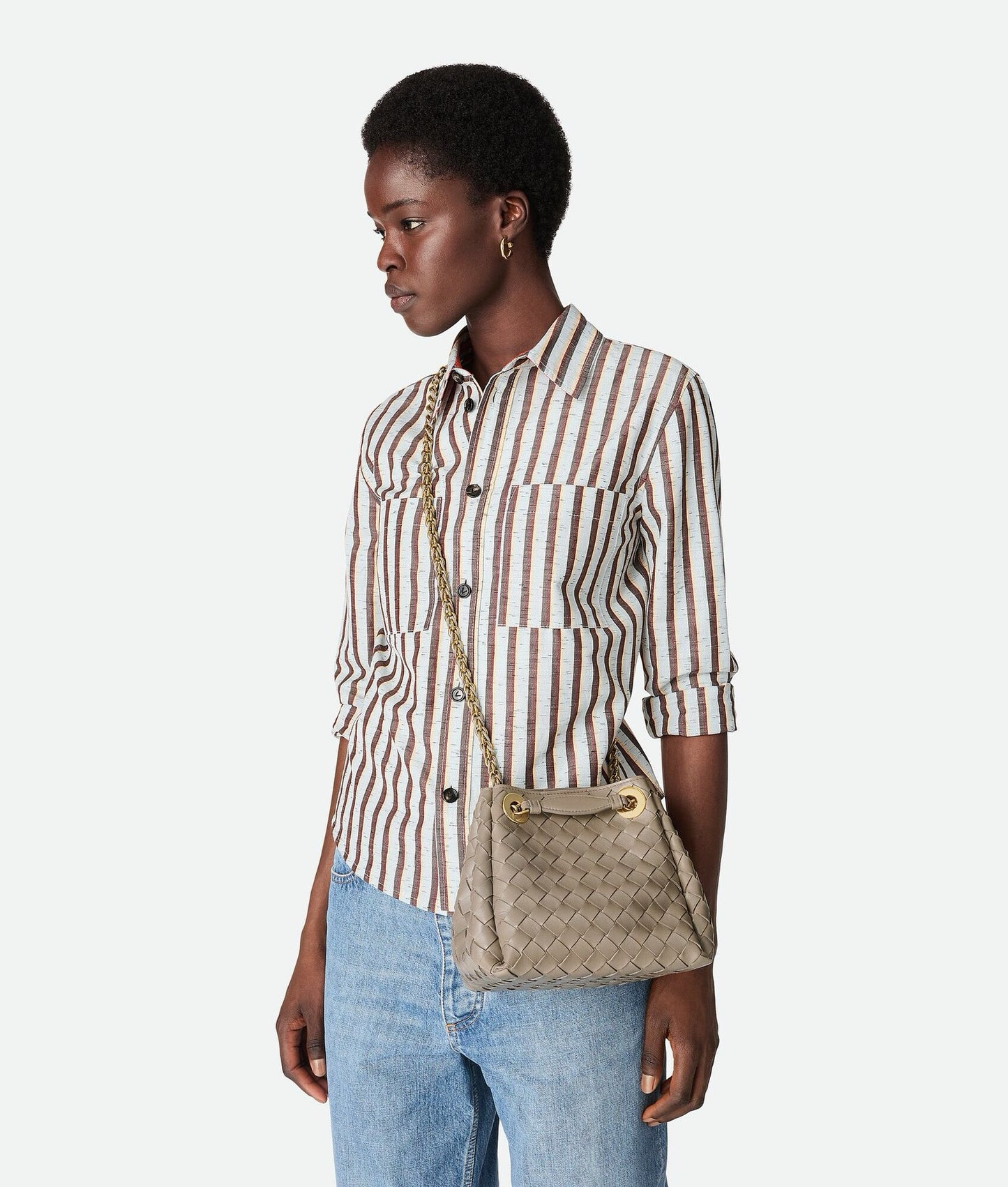 Small Parachute Chain Bag #2279 Limestone