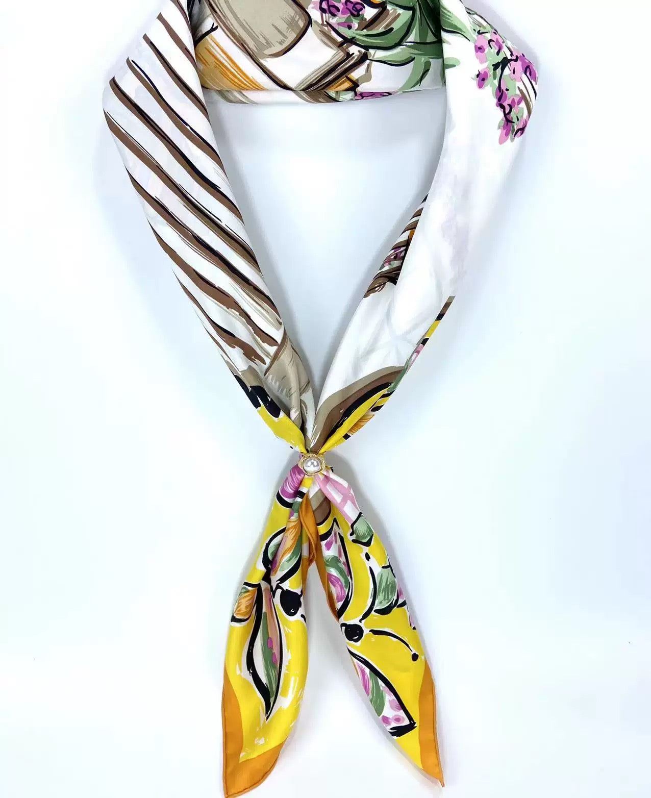 Pure-silk crêpe-de-Chine scarf 100 % mulberry silk 110cm Square Large Wrap Shawl