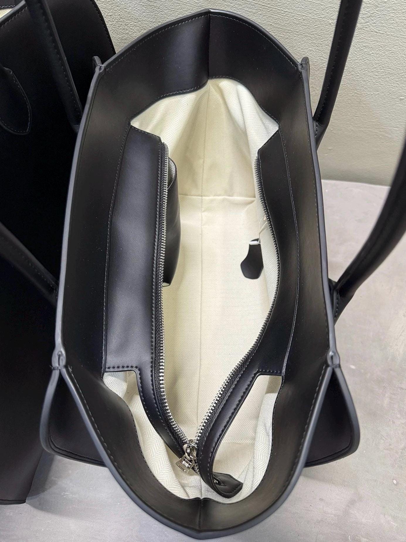 Genuine Leather Tote Bag Smooth Napa Leather