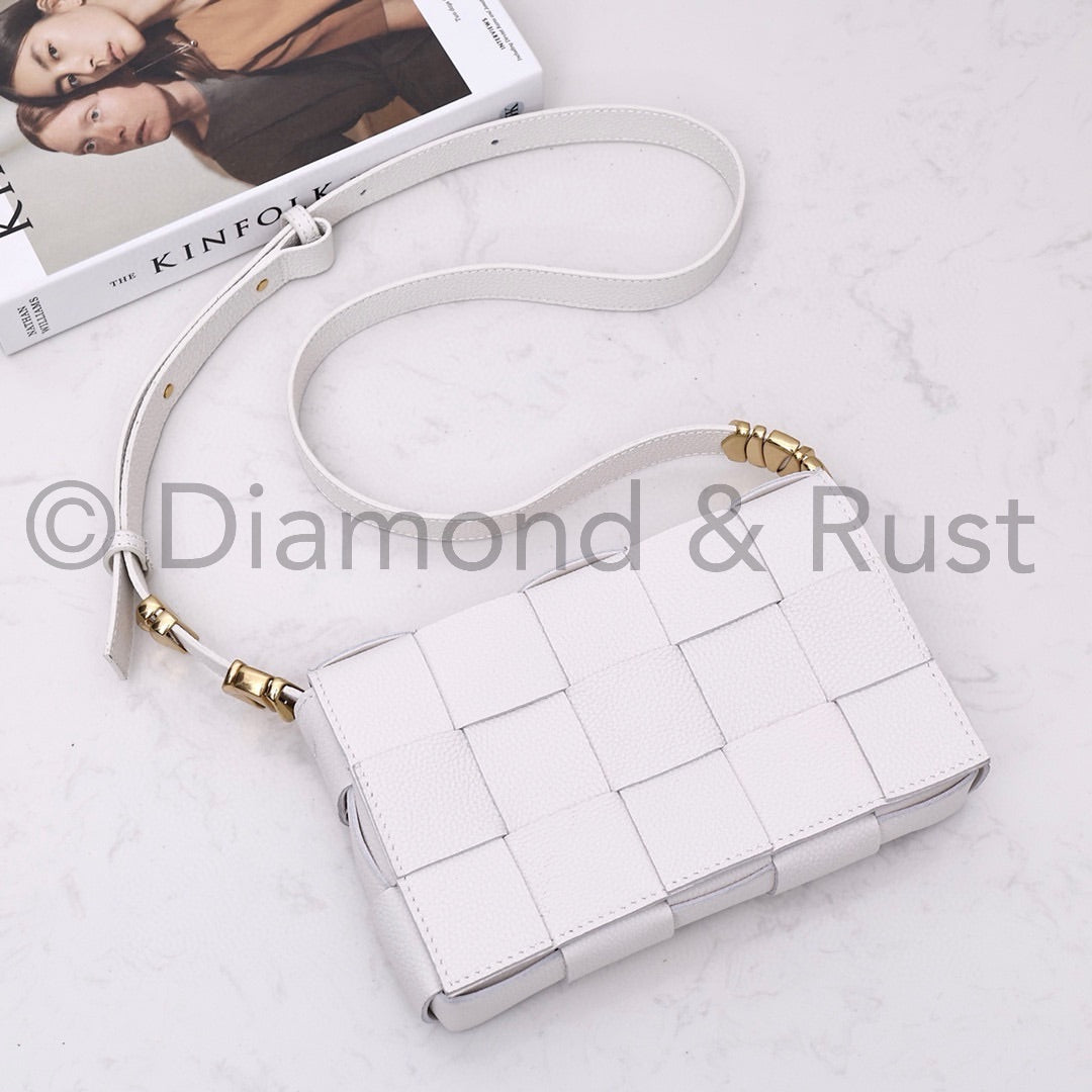 Cassette Bag with Metal Rings #2217A White