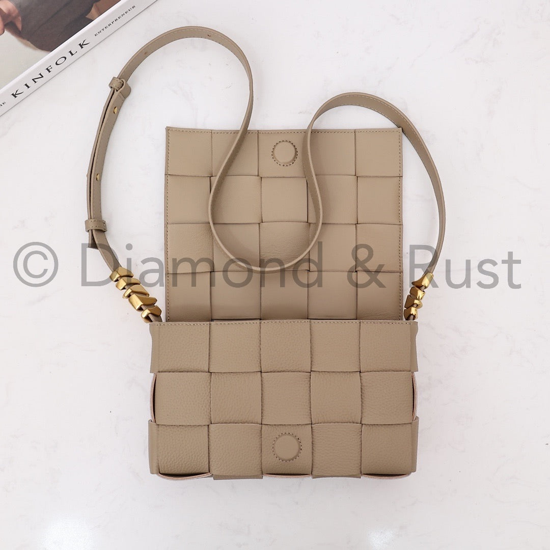 Cassette Bag with Metal Rings #2217A Taupe