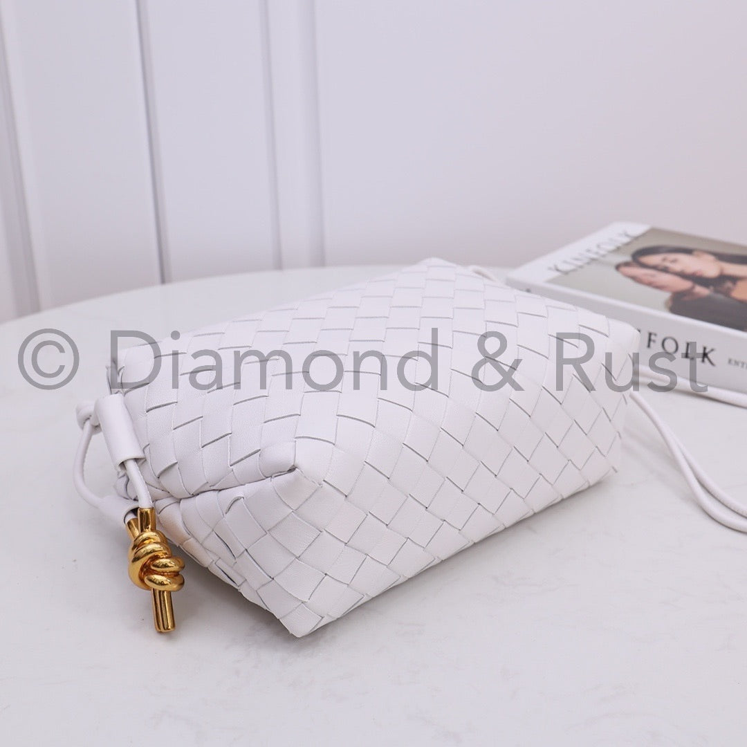 Small Gold Knot Camera Bag #2263-1 White