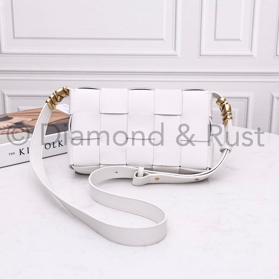 Cassette Bag with Metal Rings #2217A White