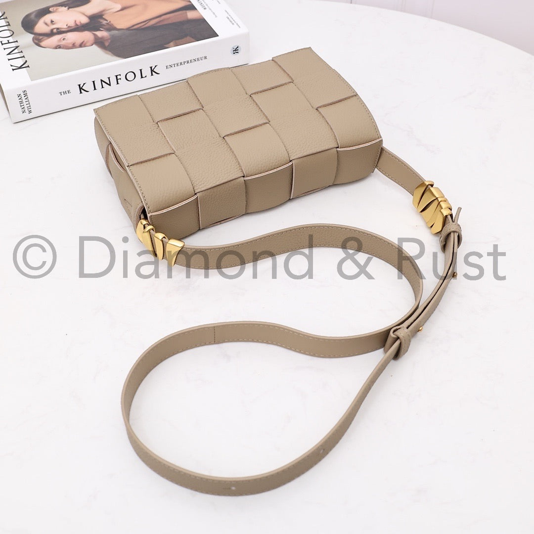 Cassette Bag with Metal Rings #2217A Taupe