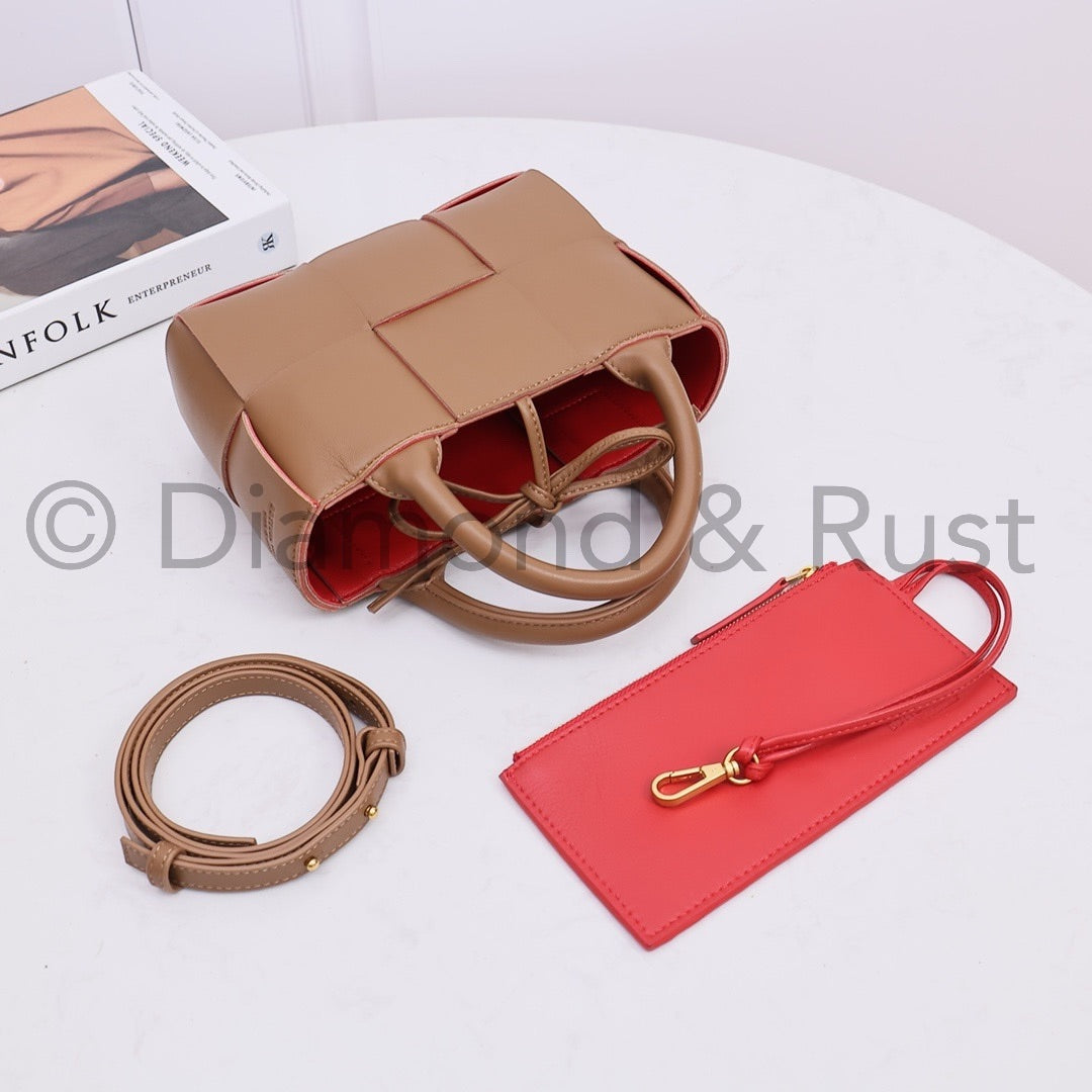Nano Tote 20cm #2251 Caramel -Red