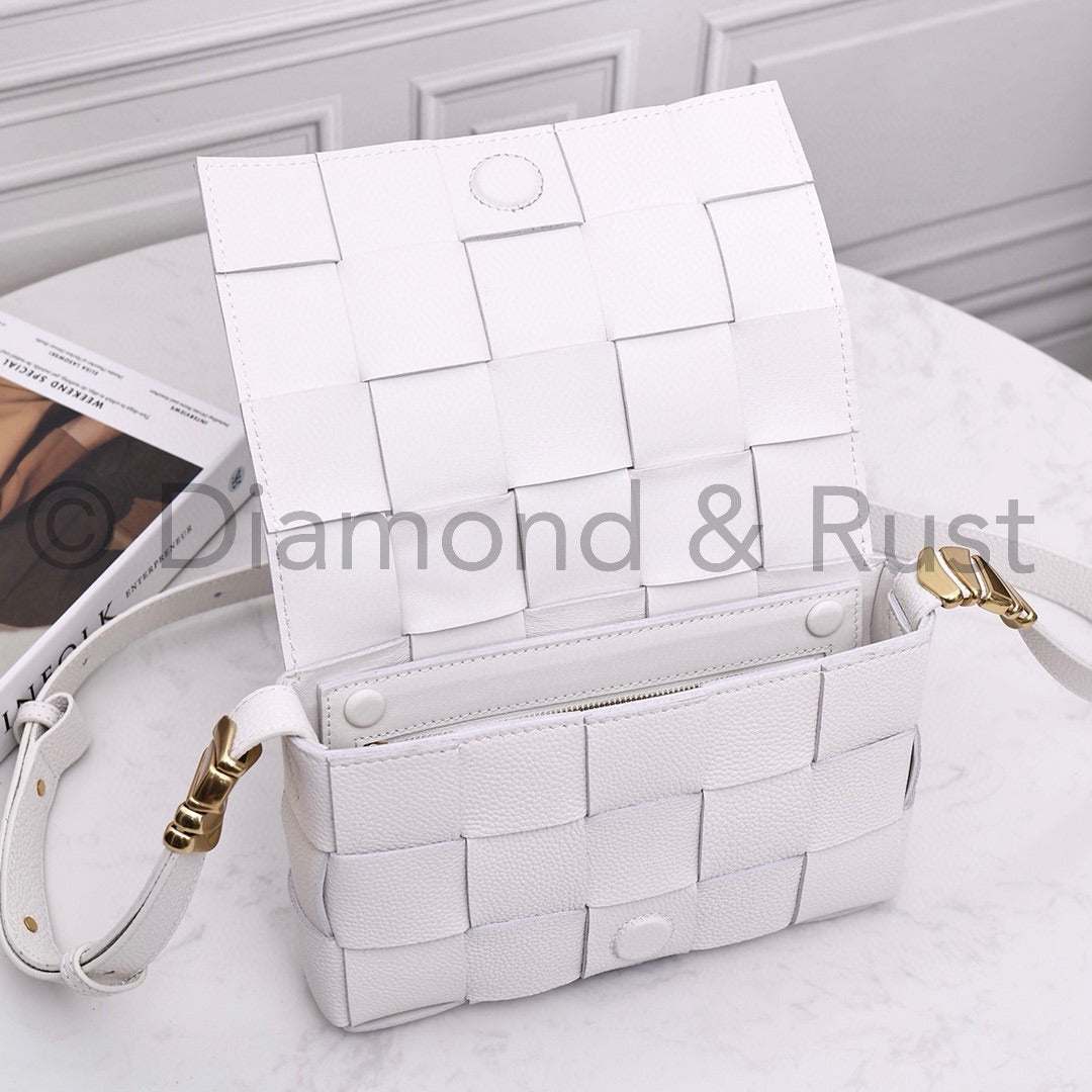 Cassette Bag with Metal Rings #2217A White