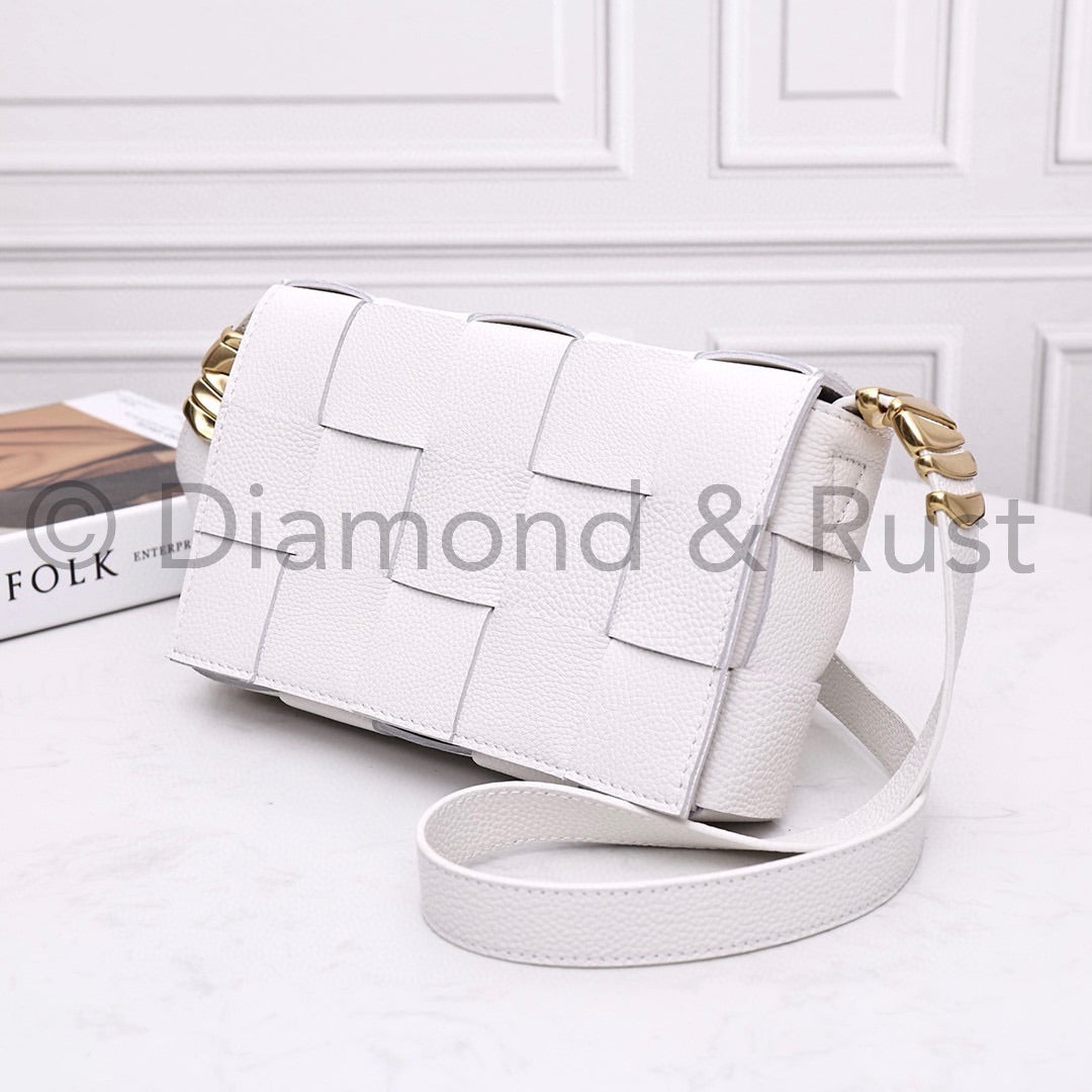 Cassette Bag with Metal Rings #2217A White
