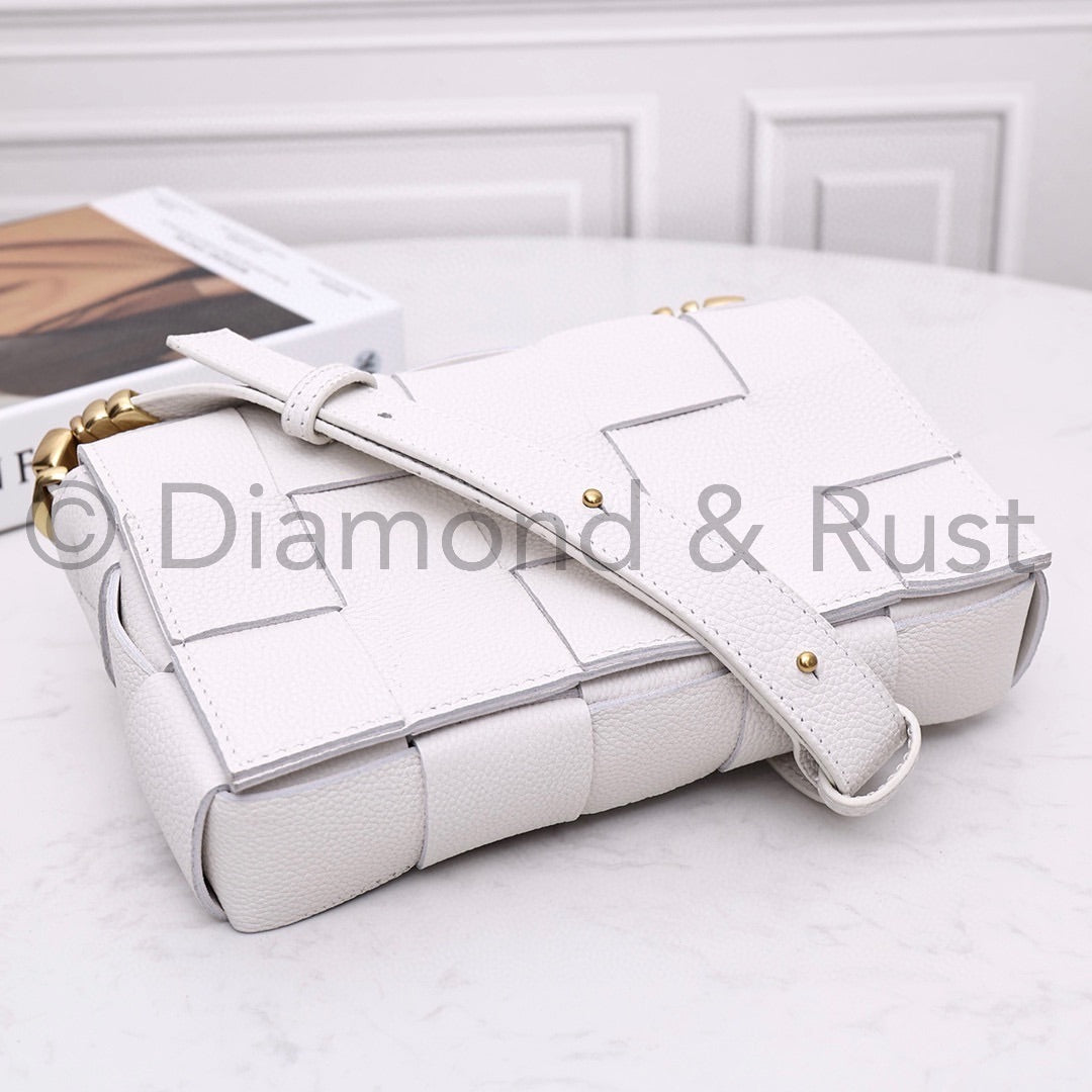 Cassette Bag with Metal Rings #2217A White