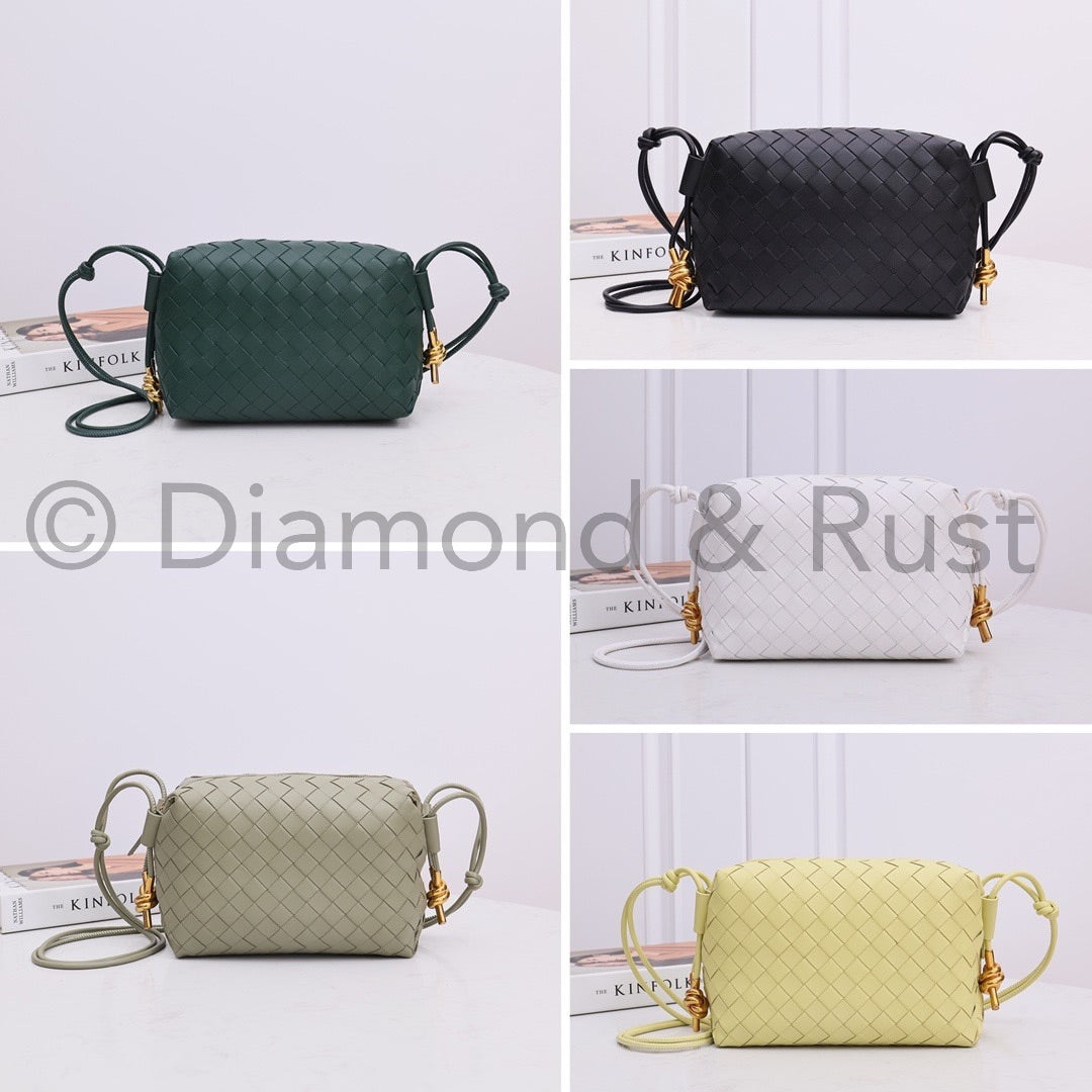 Small Gold Knot Camera Bag #2263-1 White
