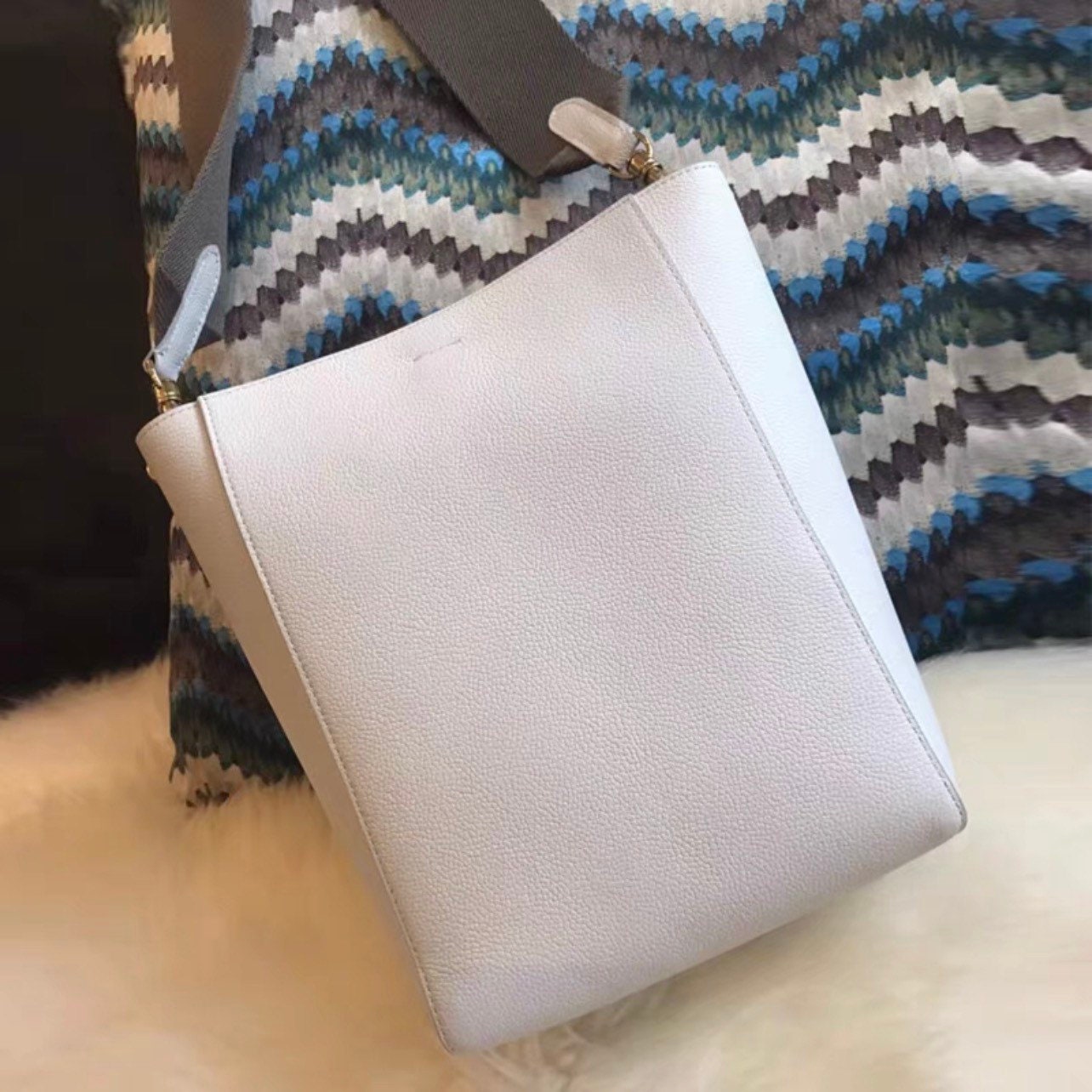 Small Genuine Cow Leather Sangle Bag