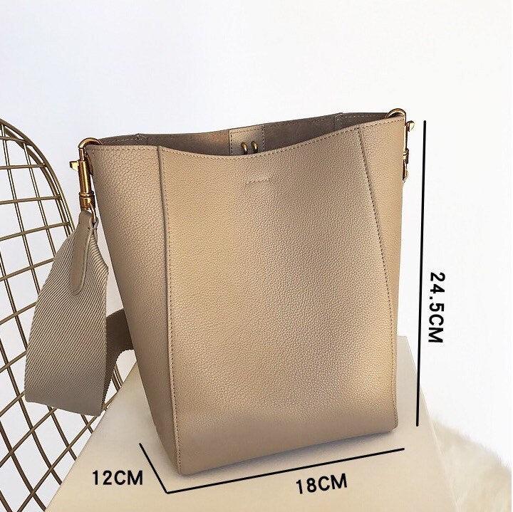 Small Genuine Cow Leather Sangle Bag