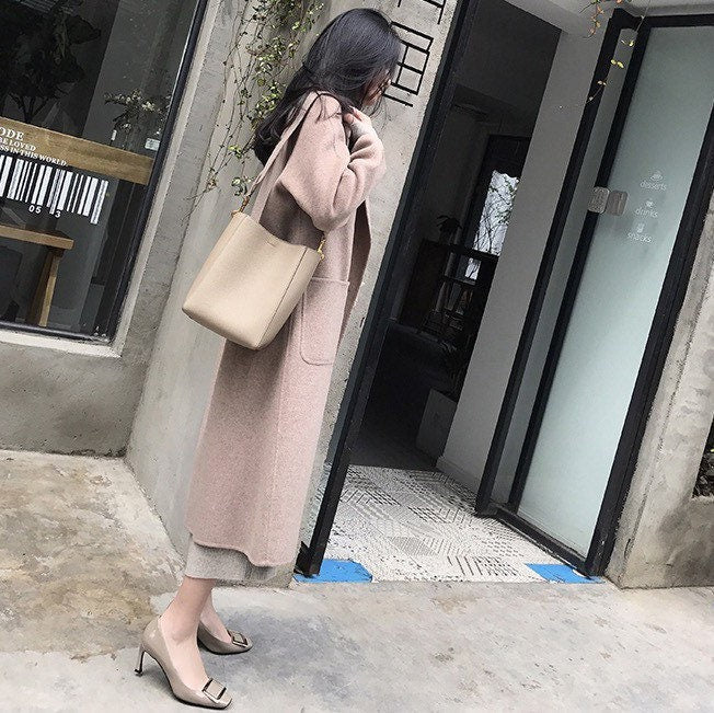 Small Genuine Cow Leather Sangle Bag