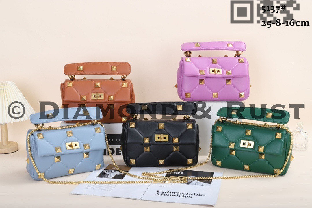 Rockstud Studded Bag Gold Rivet Bag #5137