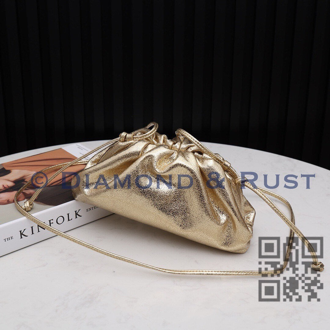 Mini Pouch Bag in Metallica #9032 Distress Gold