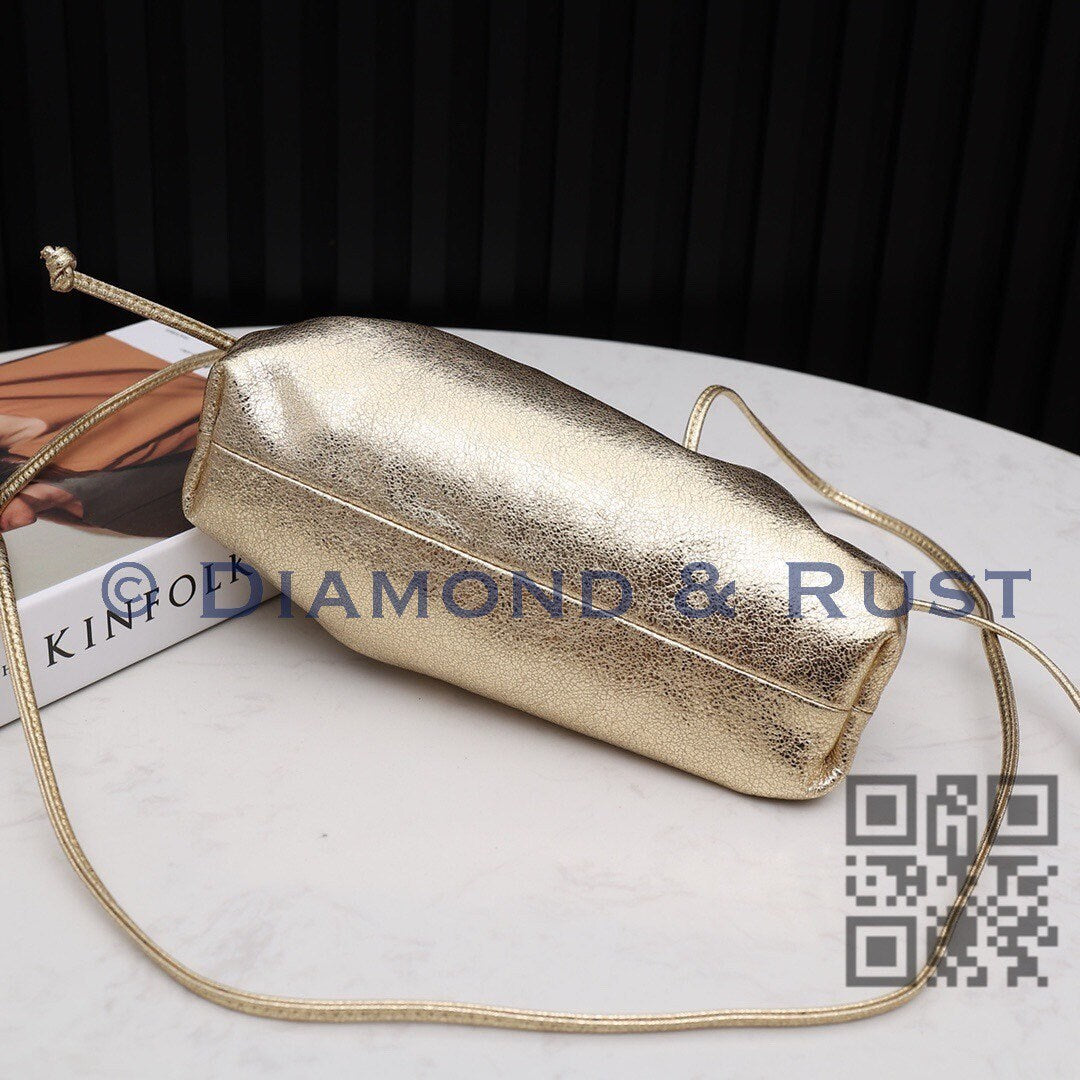 Mini Pouch Bag in Metallica #9032 Distress Gold