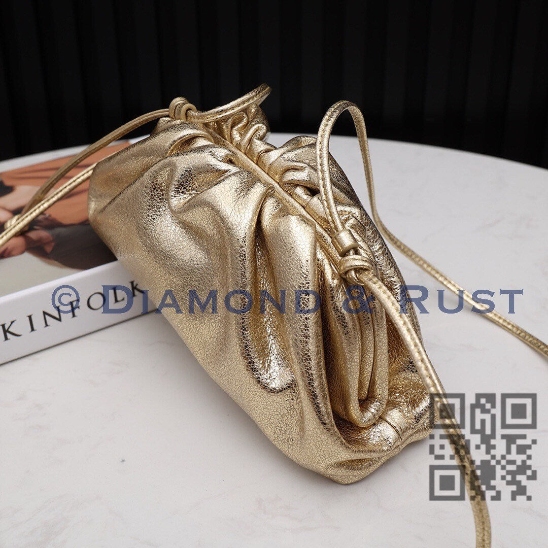 Mini Pouch Bag in Metallica #9032 Distress Gold