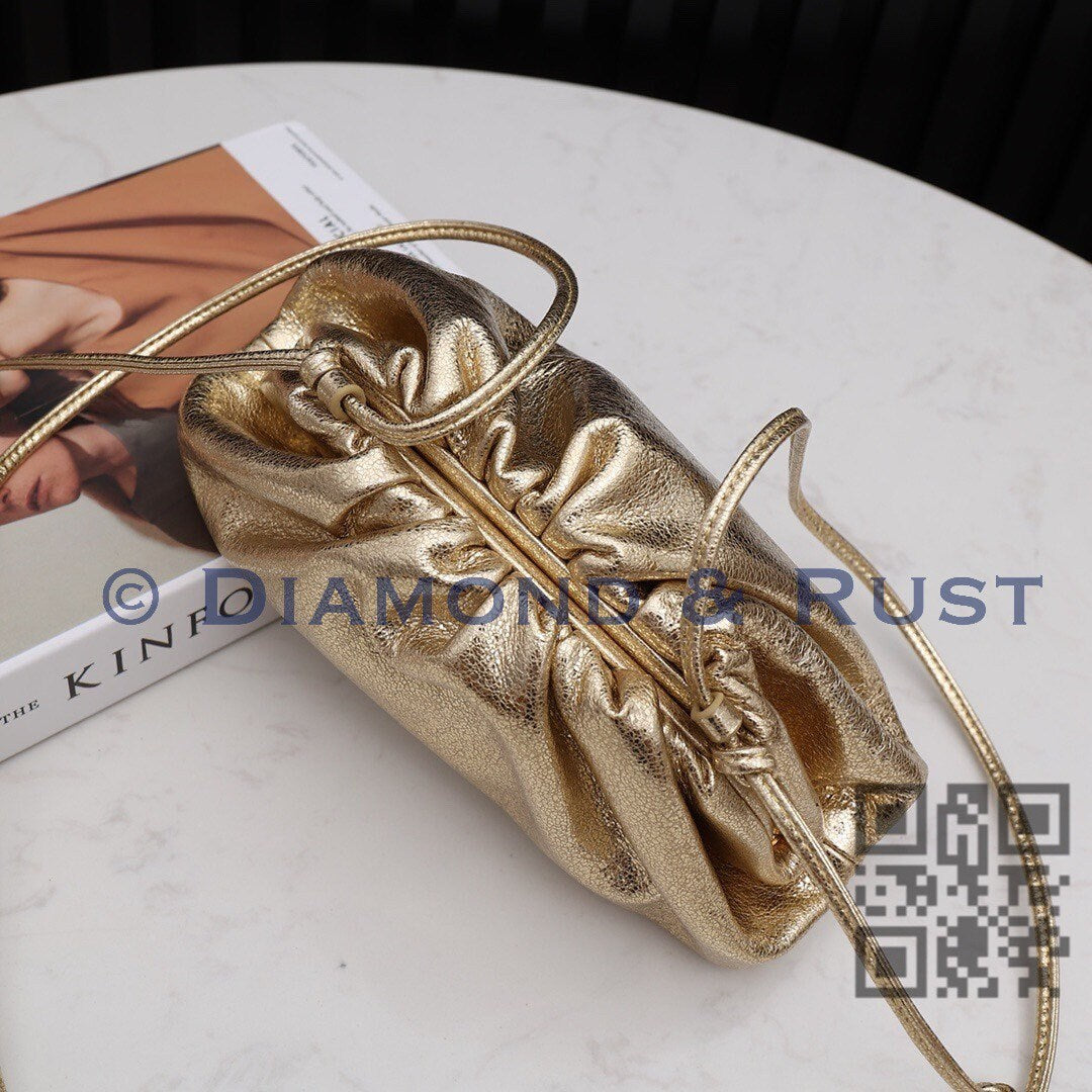Mini Pouch Bag in Metallica #9032 Distress Gold