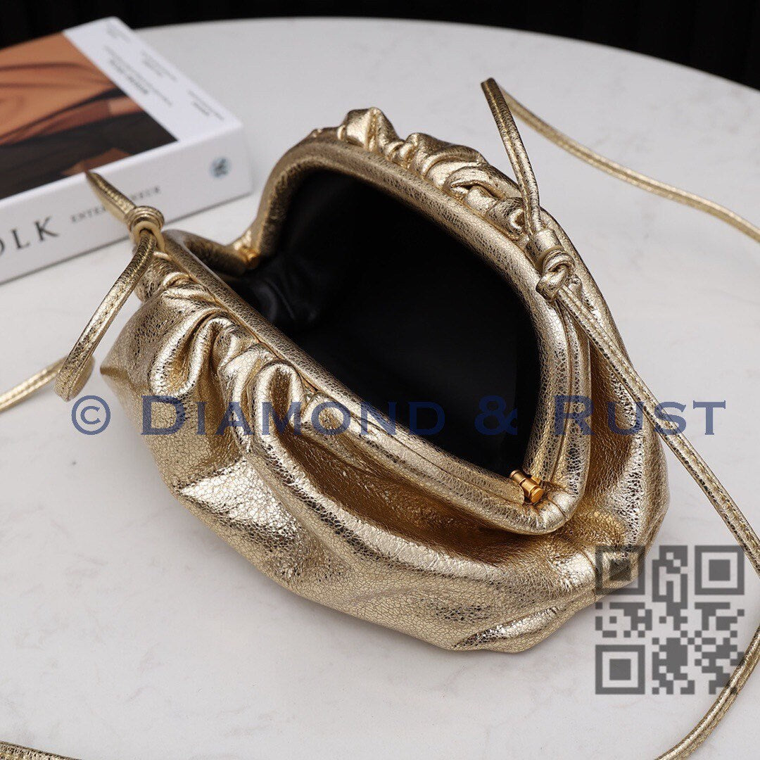 Mini Pouch Bag in Metallica #9032 Distress Gold