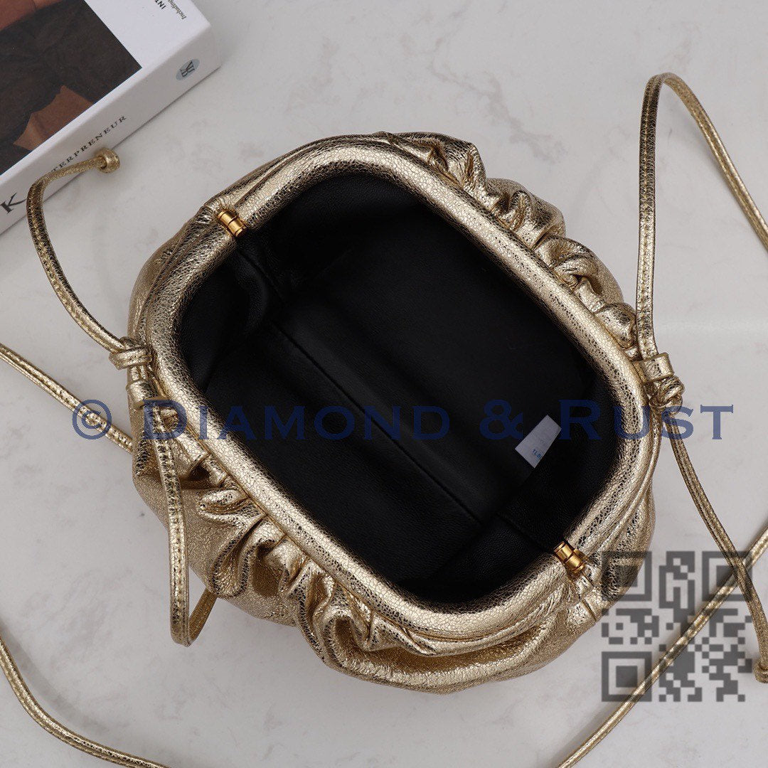 Mini Pouch Bag in Metallica #9032 Distress Gold