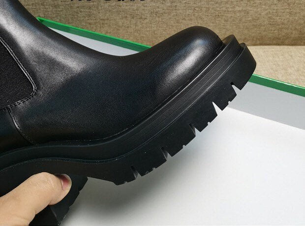 Leather boots chelsea boots lace up boots medium boots ladies lug shoes leather medium boots martin boots