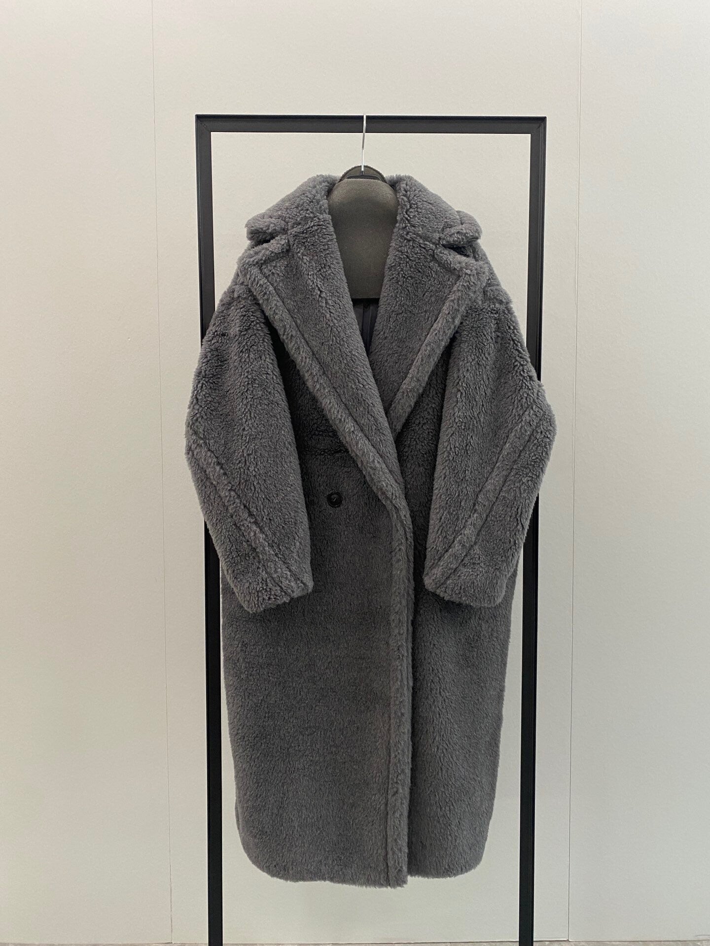 M House Teddy Coat Loose fit oversized coat Smoky Gray