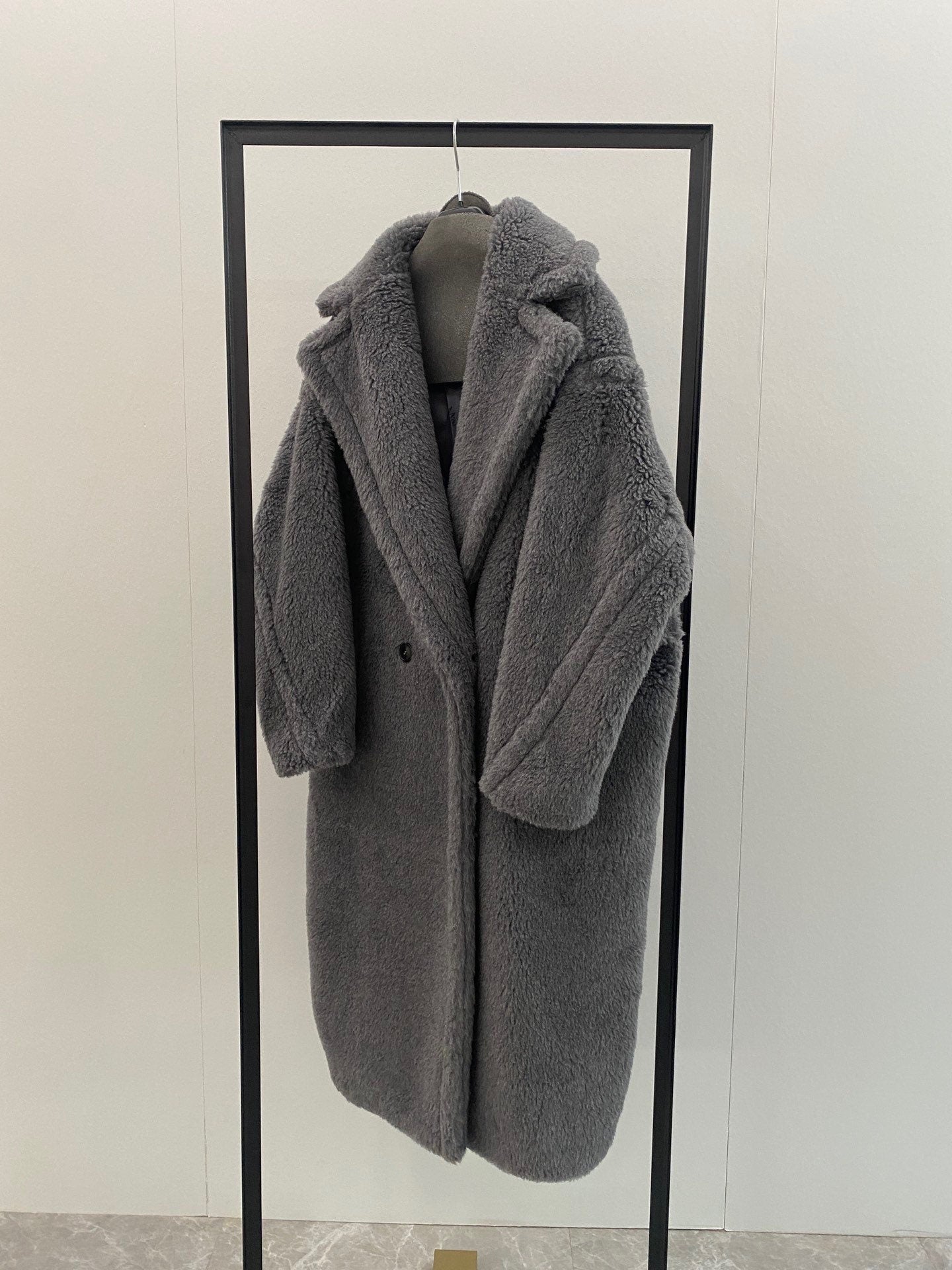 M House Teddy Coat Loose fit oversized coat Smoky Gray