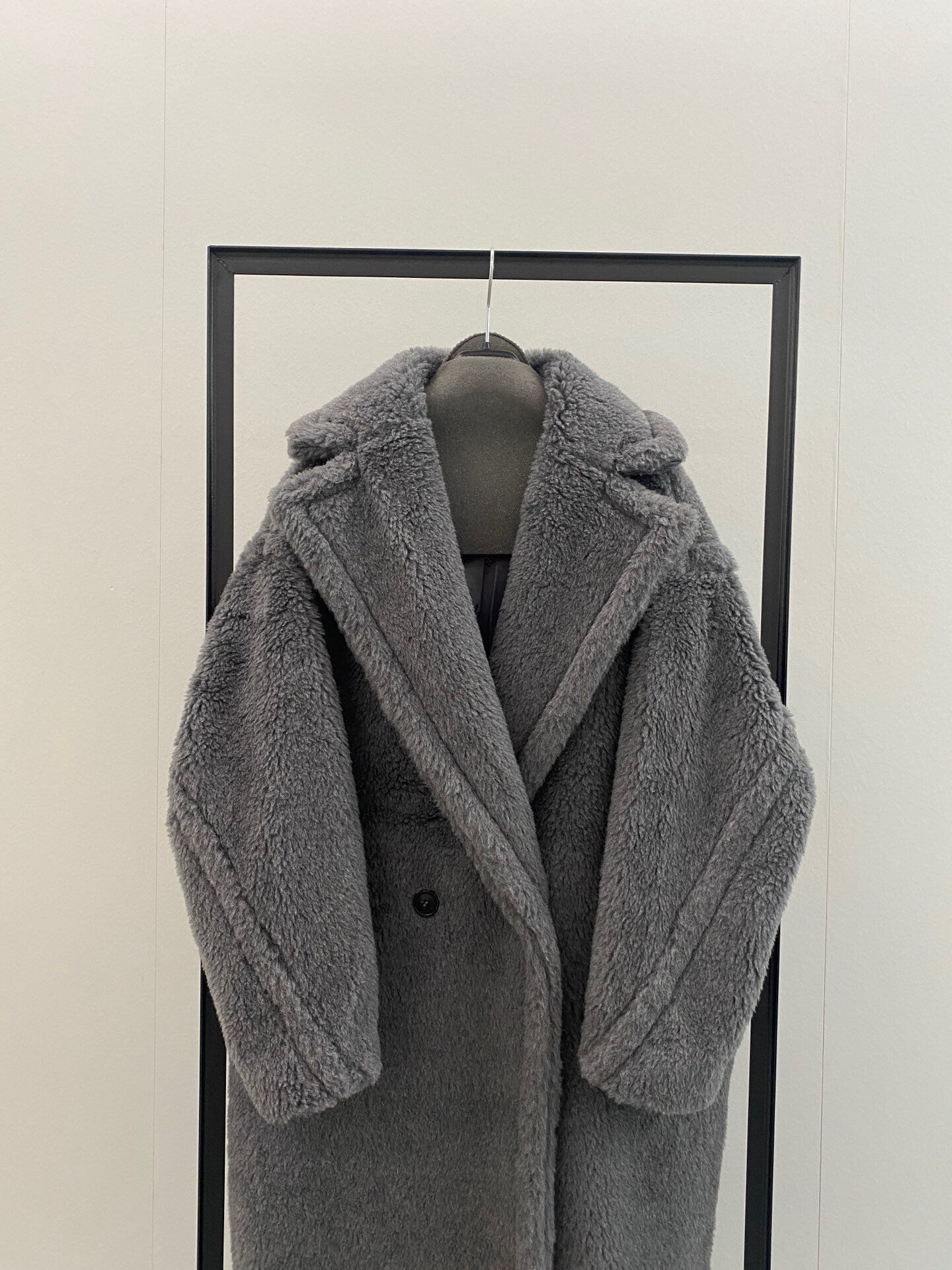 M House Teddy Coat Loose fit oversized coat Smoky Gray