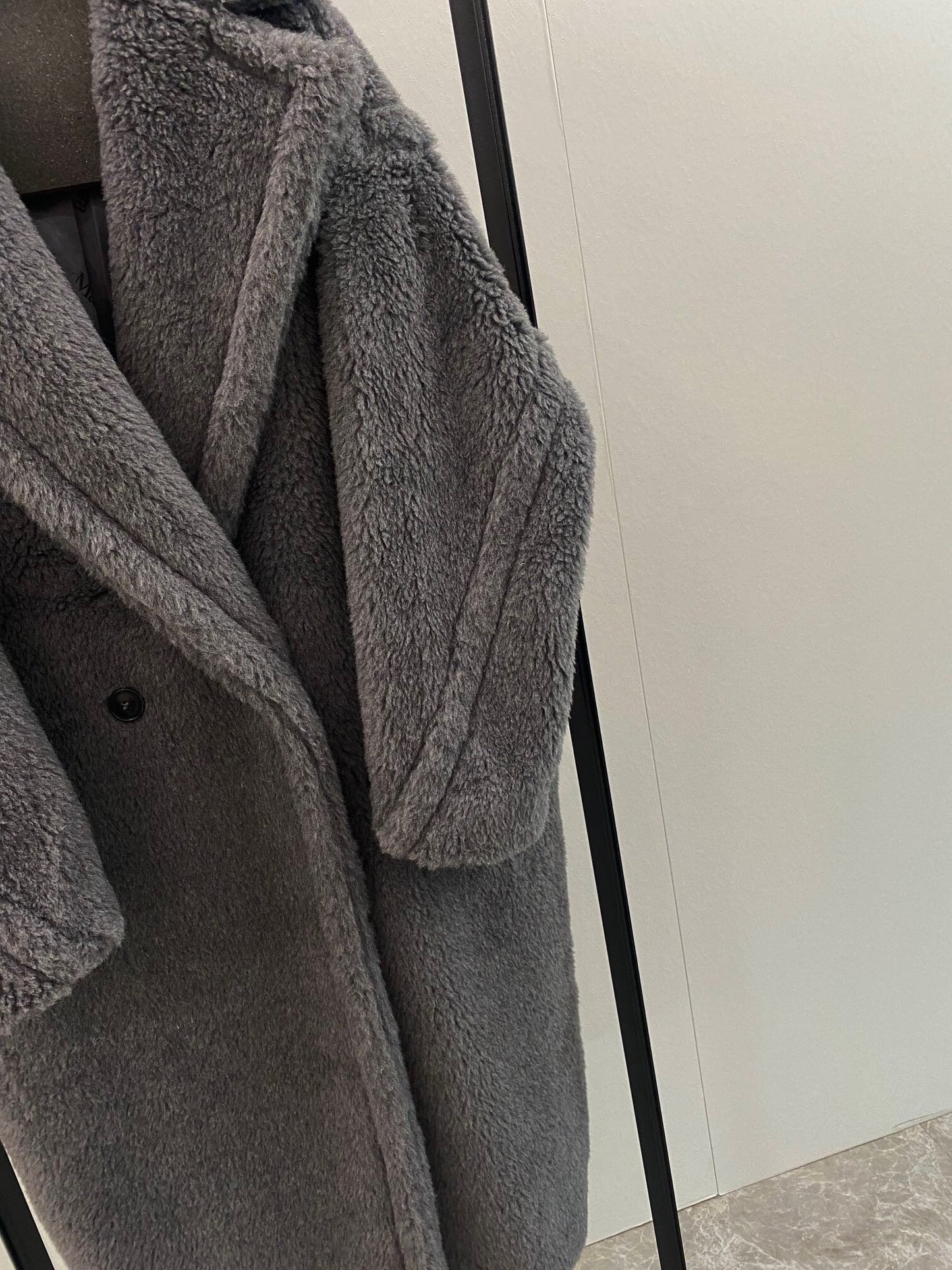 M House Teddy Coat Loose fit oversized coat Smoky Gray