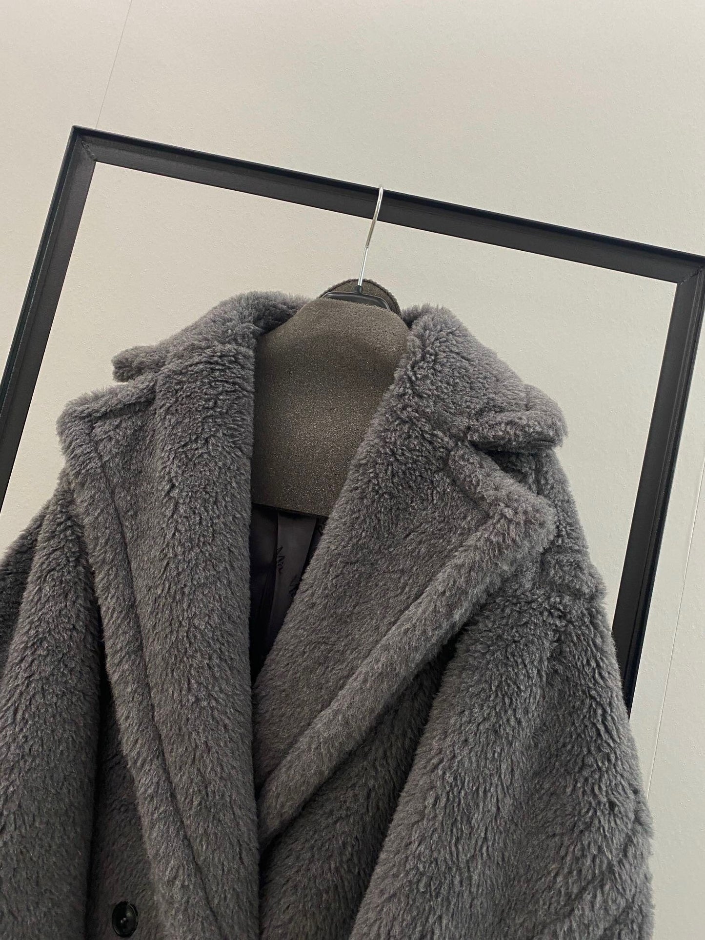 M House Teddy Coat Loose fit oversized coat Smoky Gray
