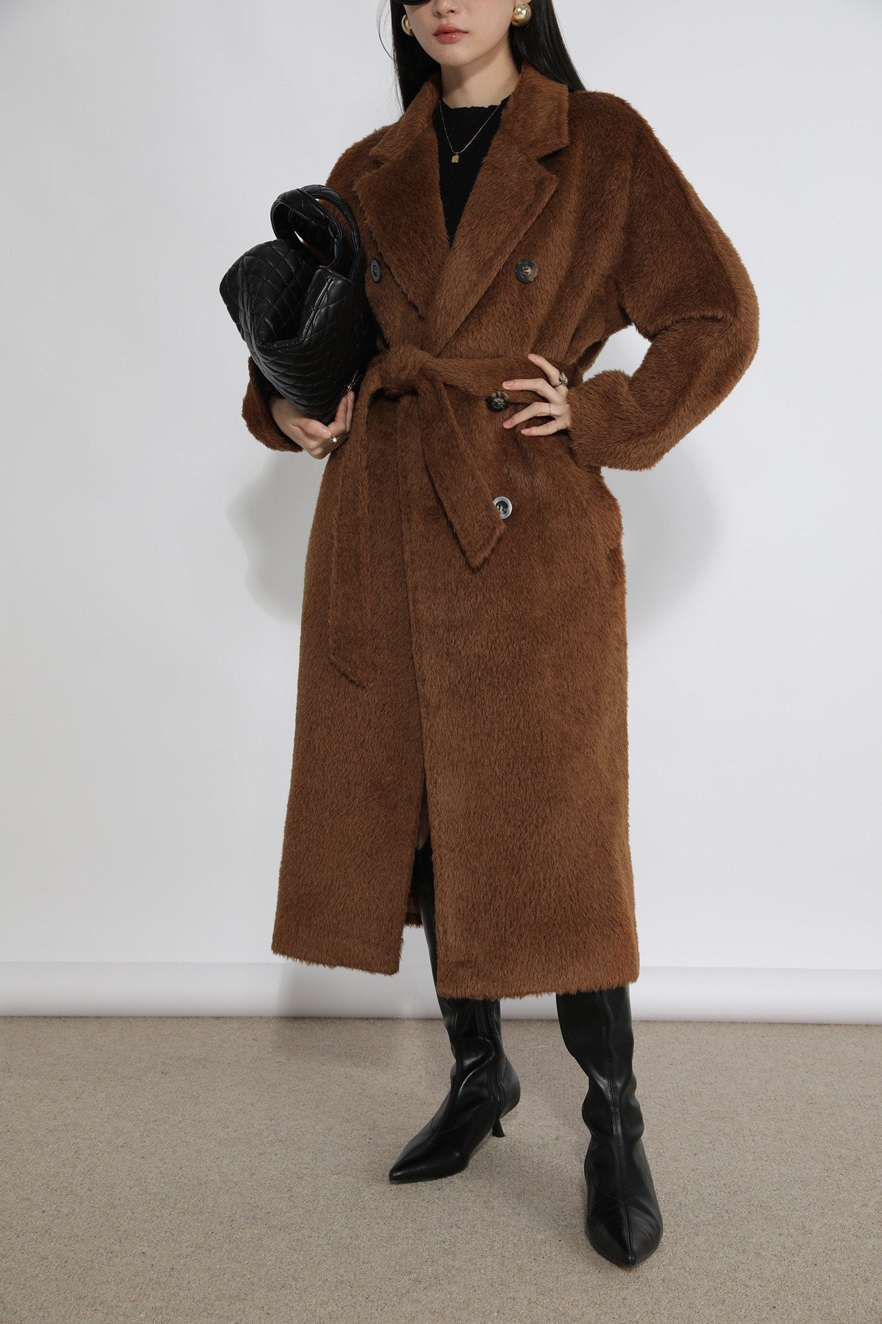 Suri wool Long Coat #113066 Camel