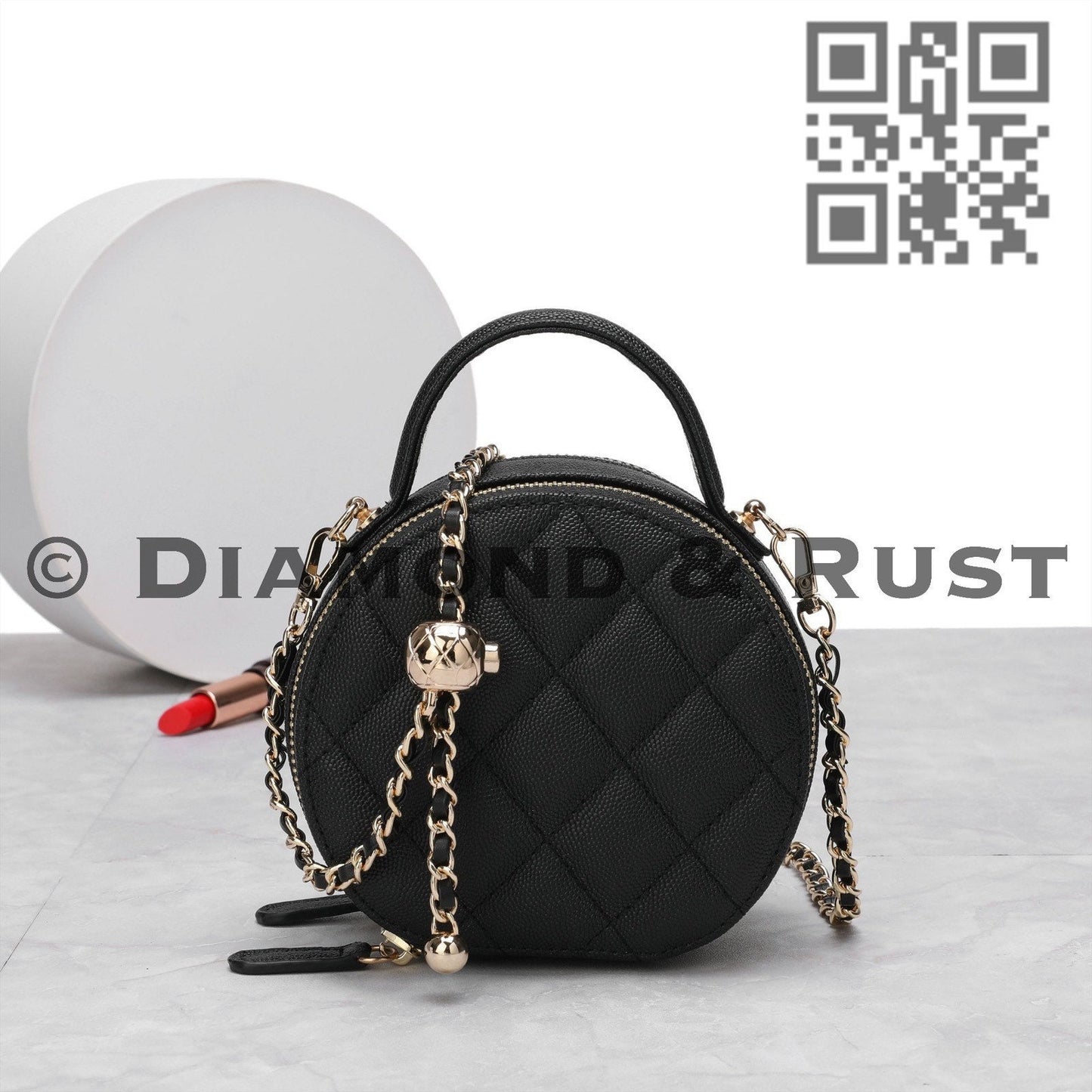 Shoulder Chain Round Bag #6120