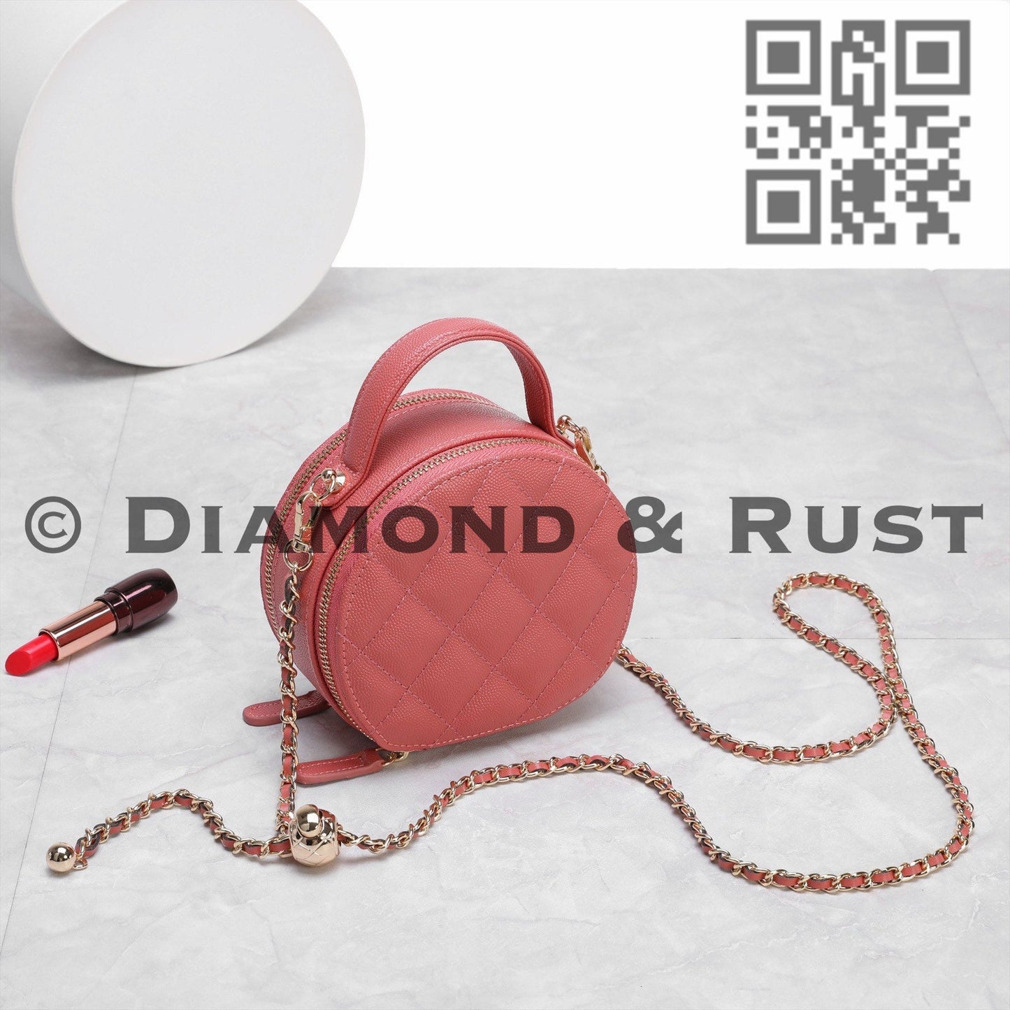 Shoulder Chain Round Bag #6120