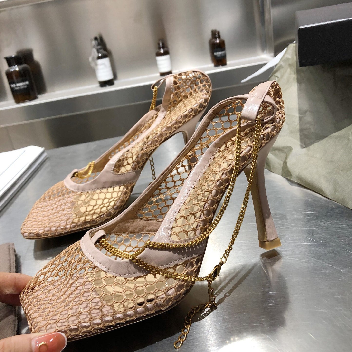 Stretch Lace-up Sandal Shoes